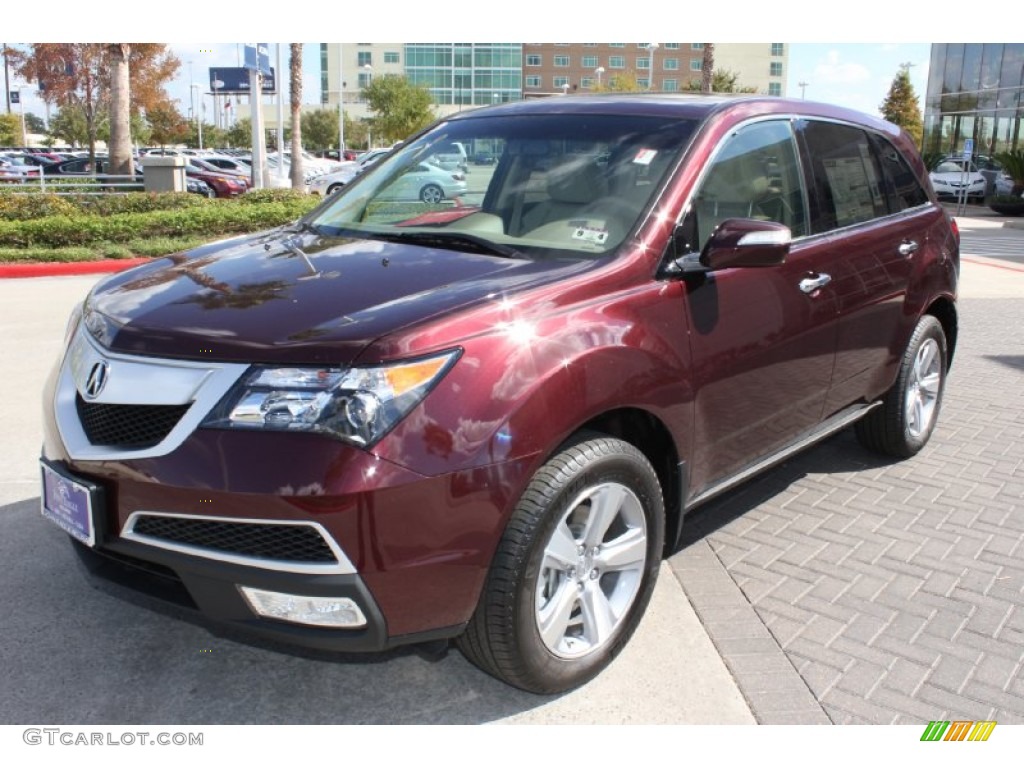 2013 MDX SH-AWD Technology - Dark Cherry Pearl / Parchment photo #3