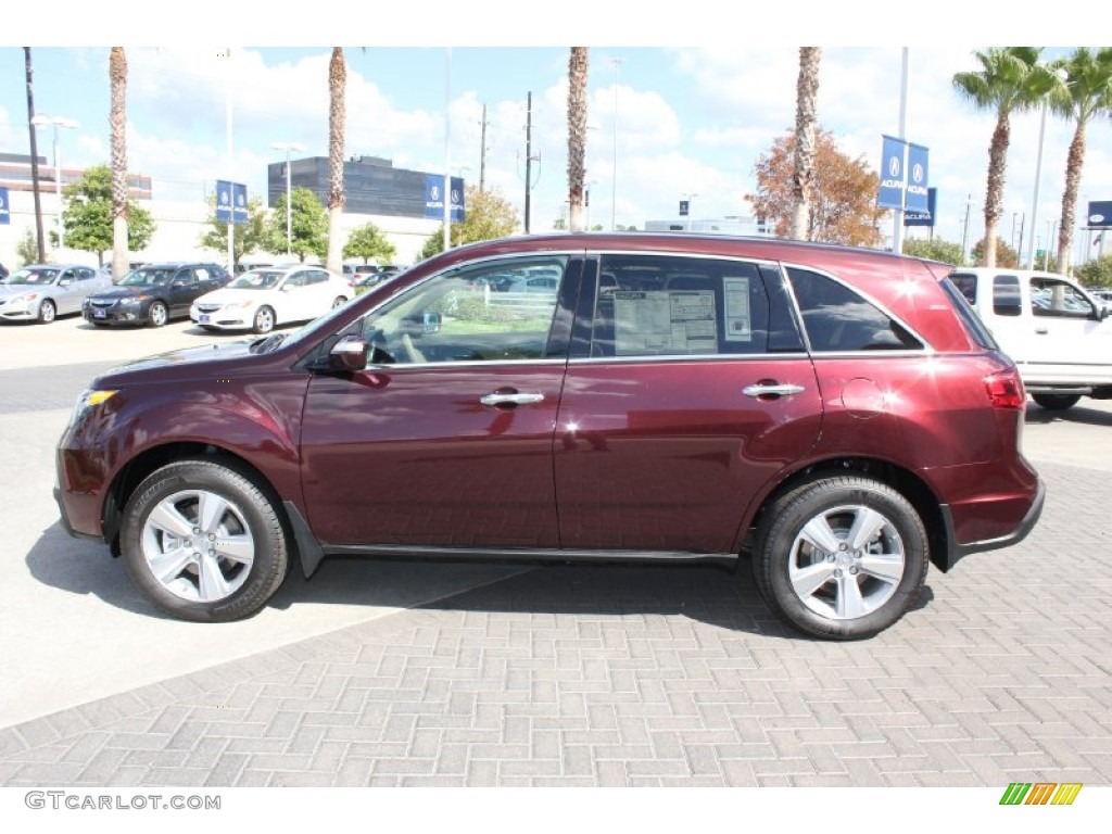 2013 MDX SH-AWD Technology - Dark Cherry Pearl / Parchment photo #4