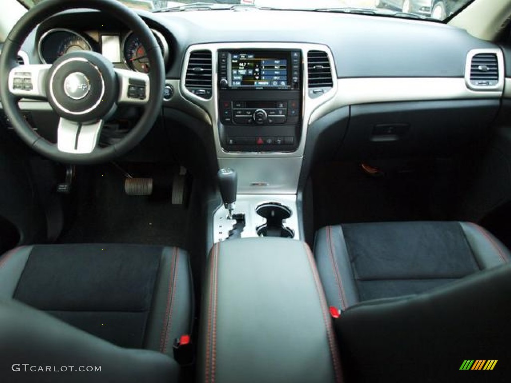 2013 Jeep Grand Cherokee Trailhawk 4x4 Trailhawk Black/Red Stitching Dashboard Photo #75978097