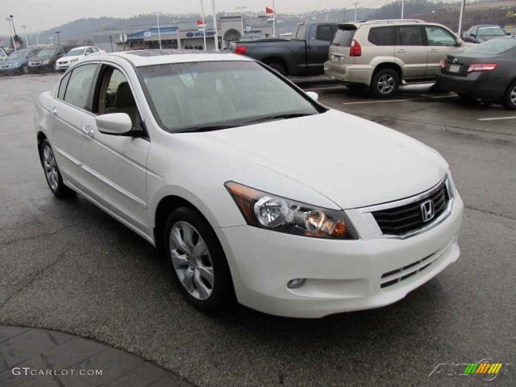 White Diamond Pearl 2010 Honda Accord EX-L V6 Sedan Exterior Photo #75978955