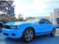 2012 Grabber Blue Ford Mustang V6 Premium Convertible  photo #1