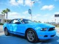 2012 Grabber Blue Ford Mustang V6 Premium Convertible  photo #7