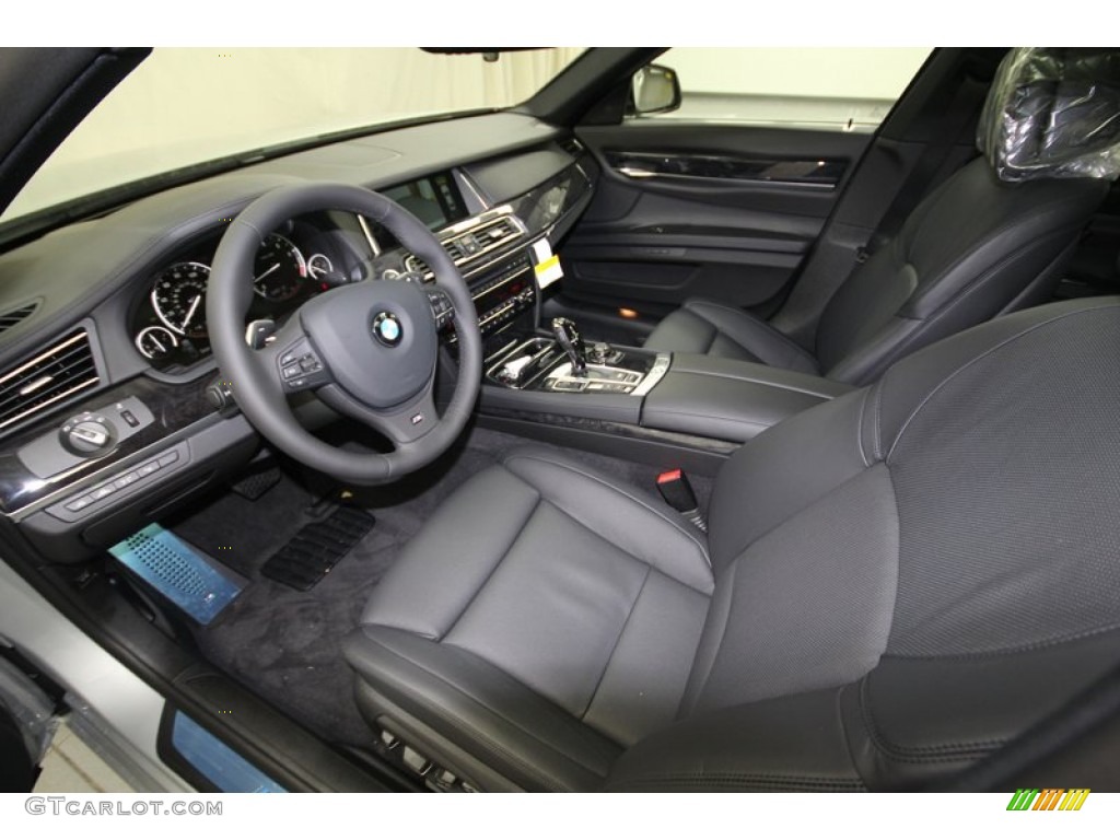 Black Interior 2013 BMW 7 Series 750i Sedan Photo #75982045
