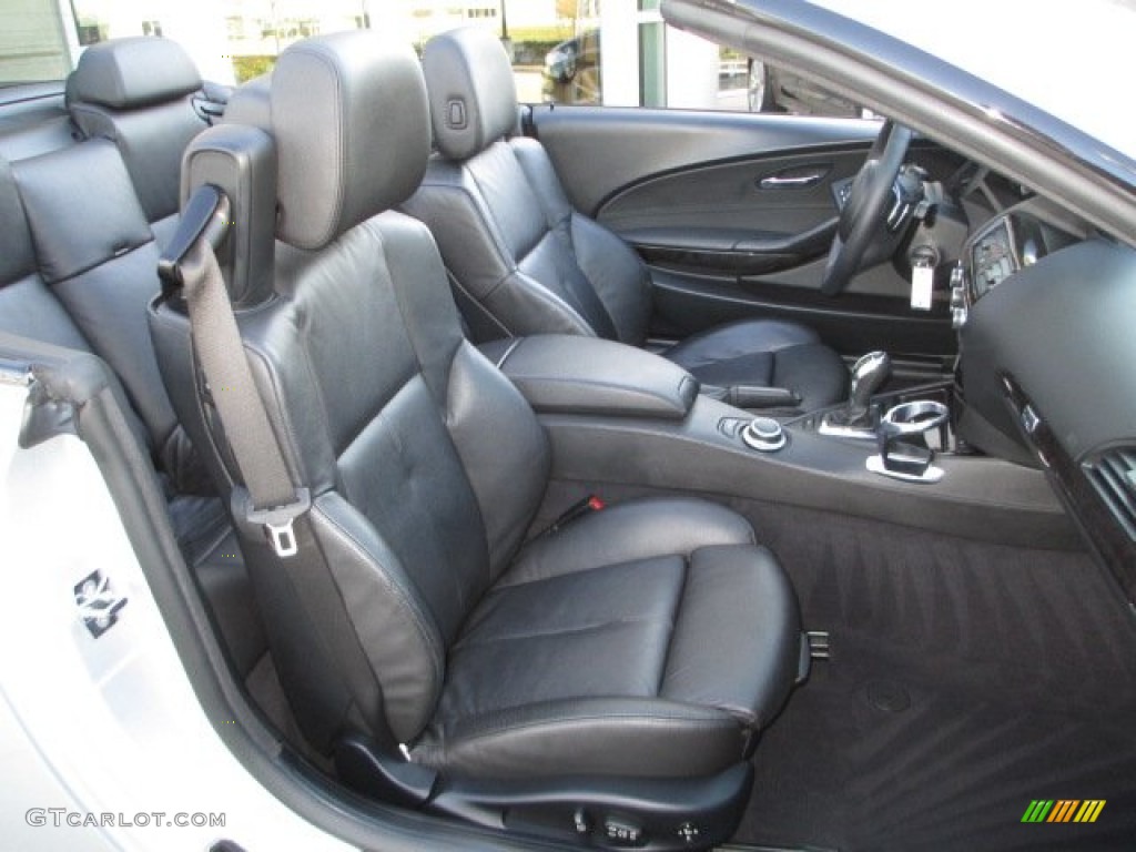 Black Interior 2008 BMW 6 Series 650i Convertible Photo #75982771