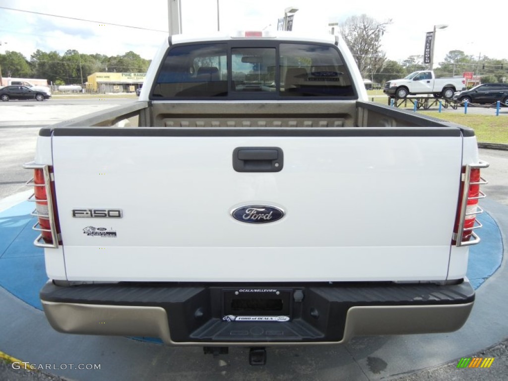 2006 F150 Lariat SuperCrew 4x4 - Oxford White / Tan photo #4