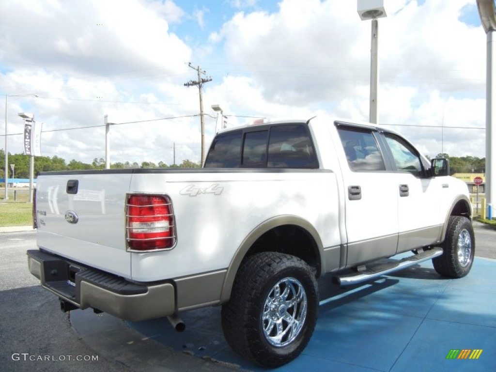 2006 F150 Lariat SuperCrew 4x4 - Oxford White / Tan photo #7