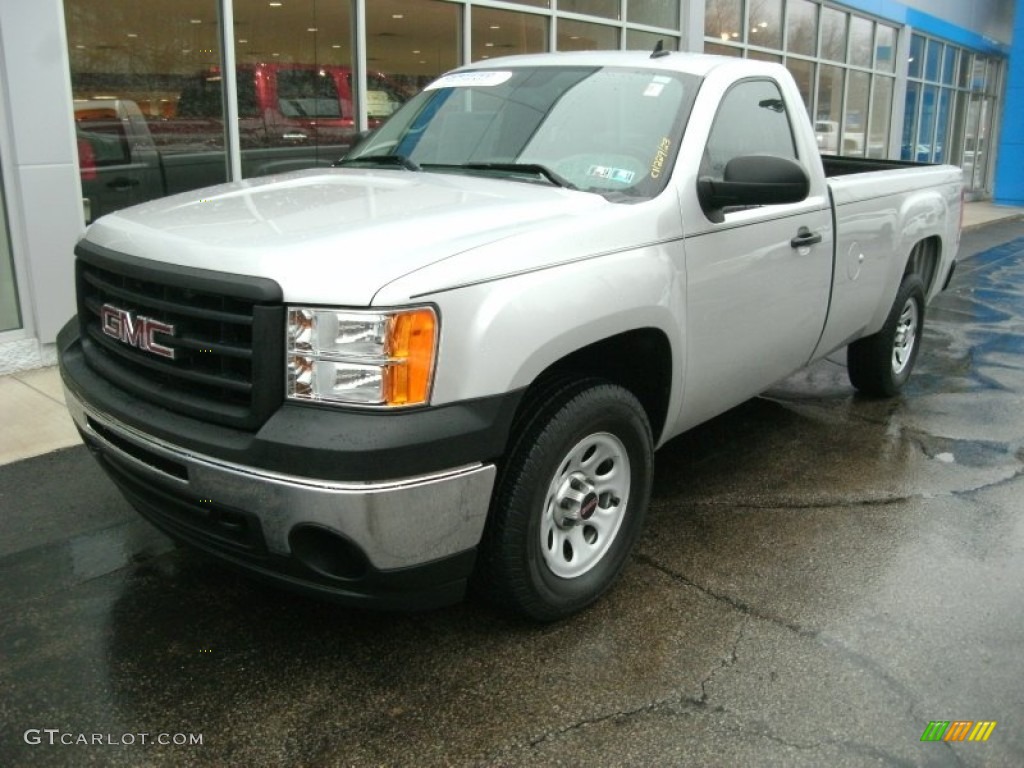 Pure Silver Metallic 2010 GMC Sierra 1500 Regular Cab 4x4 Exterior Photo #75983022