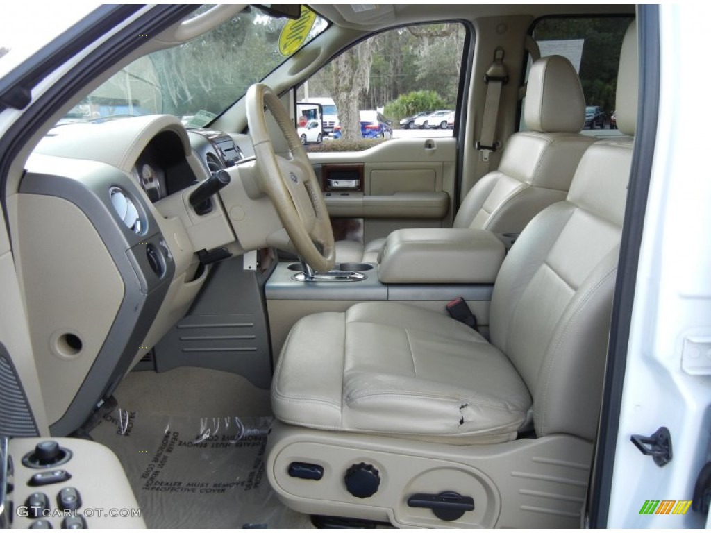 2006 F150 Lariat SuperCrew 4x4 - Oxford White / Tan photo #15