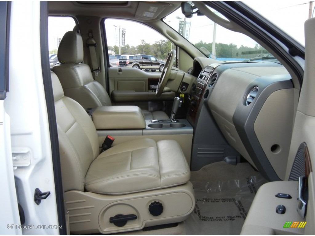 2006 F150 Lariat SuperCrew 4x4 - Oxford White / Tan photo #20