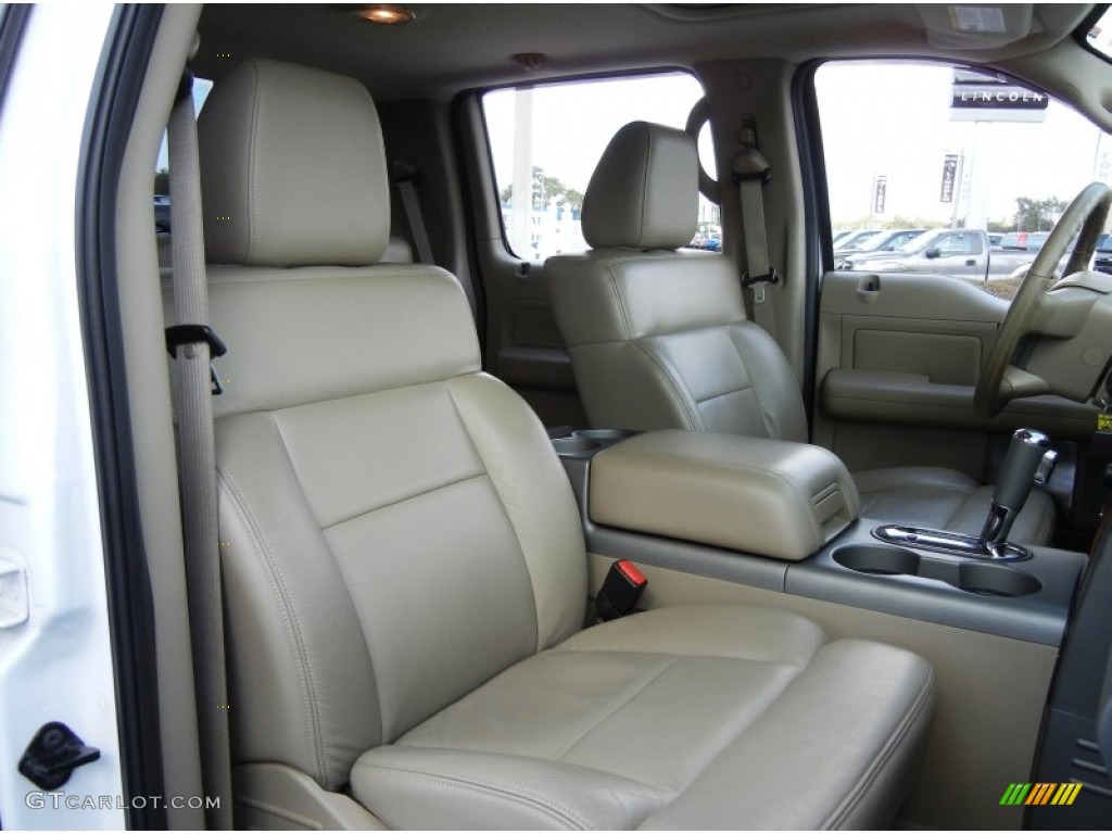 2006 F150 Lariat SuperCrew 4x4 - Oxford White / Tan photo #21