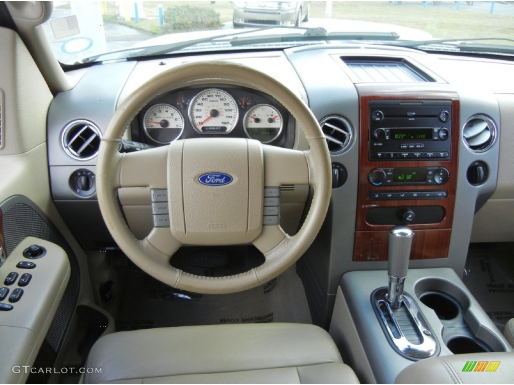 2006 F150 Lariat SuperCrew 4x4 - Oxford White / Tan photo #23