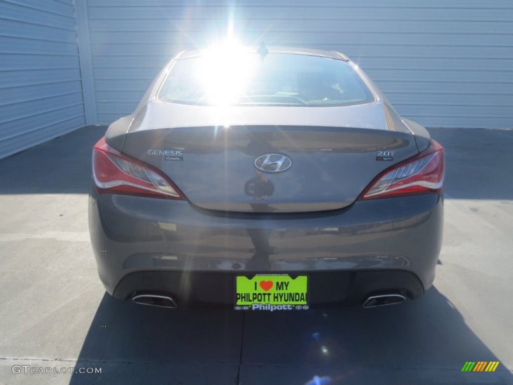 2013 Genesis Coupe 2.0T R-Spec - Gran Premio Gray / Red Leather/Red Cloth photo #4