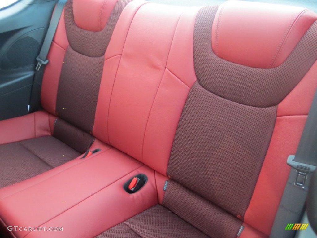 Red Leather/Red Cloth Interior 2013 Hyundai Genesis Coupe 2.0T R-Spec Photo #75986062