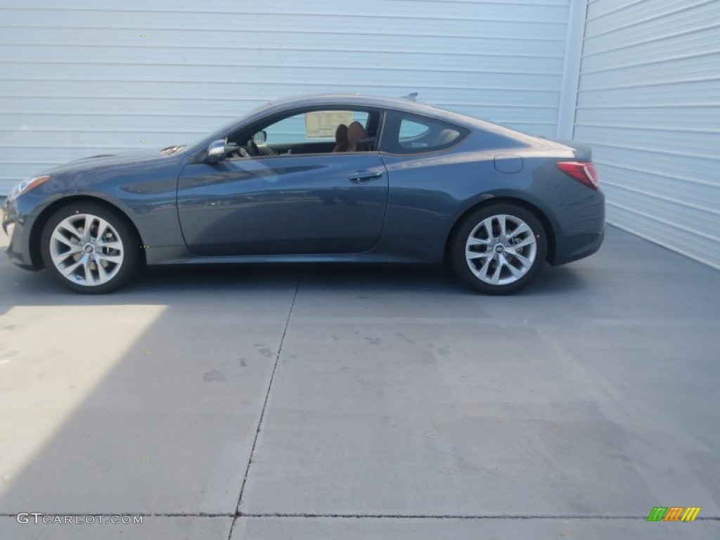 2013 Genesis Coupe 3.8 Grand Touring - Parabolica Blue / Tan Leather photo #5