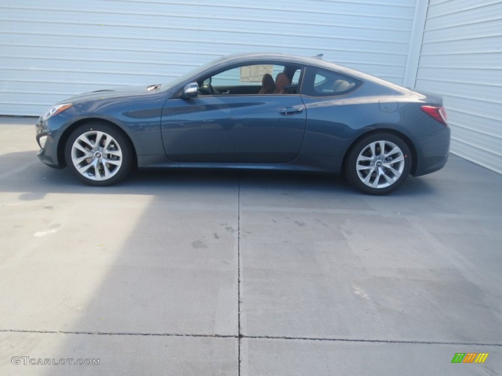 2013 Genesis Coupe 3.8 Grand Touring - Parabolica Blue / Tan Leather photo #6