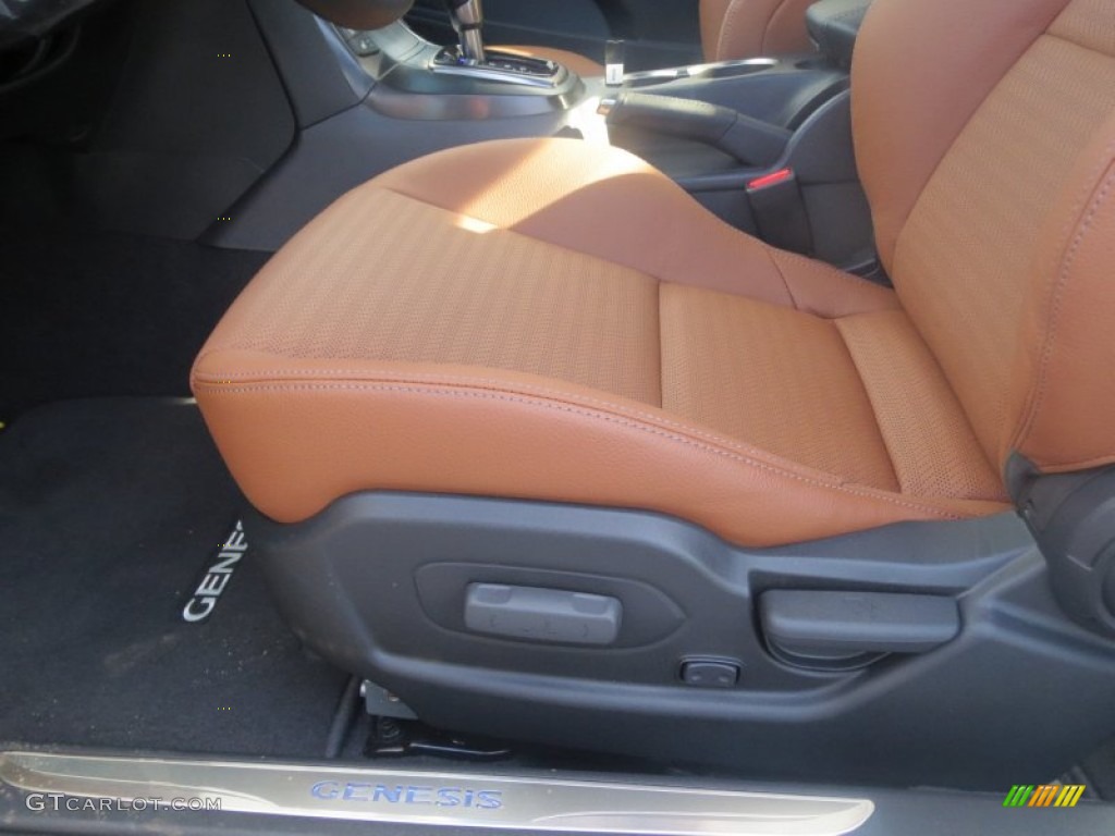 Tan Leather Interior 2013 Hyundai Genesis Coupe 3.8 Grand Touring Photo #75986642