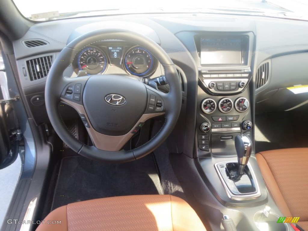 2013 Hyundai Genesis Coupe 3.8 Grand Touring Tan Leather Dashboard Photo #75986656
