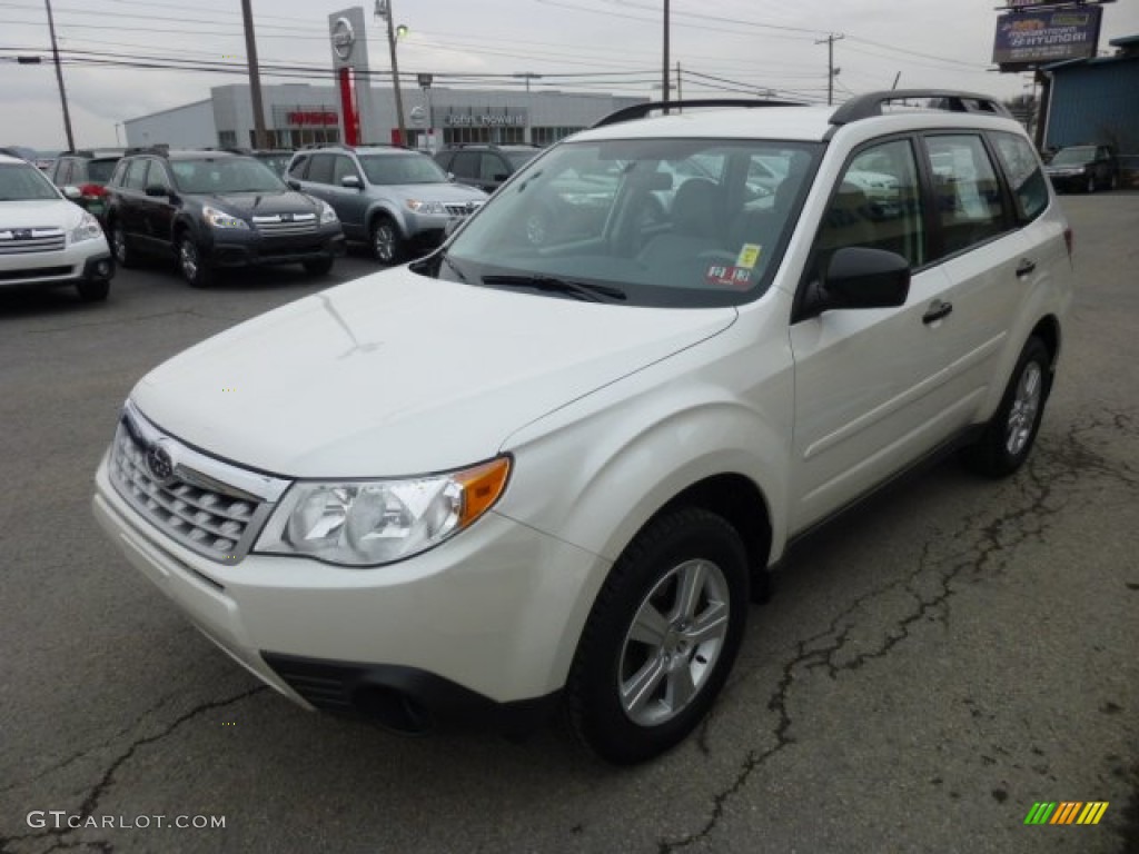 Satin White Pearl 2012 Subaru Forester 2.5 X Exterior Photo #75986726