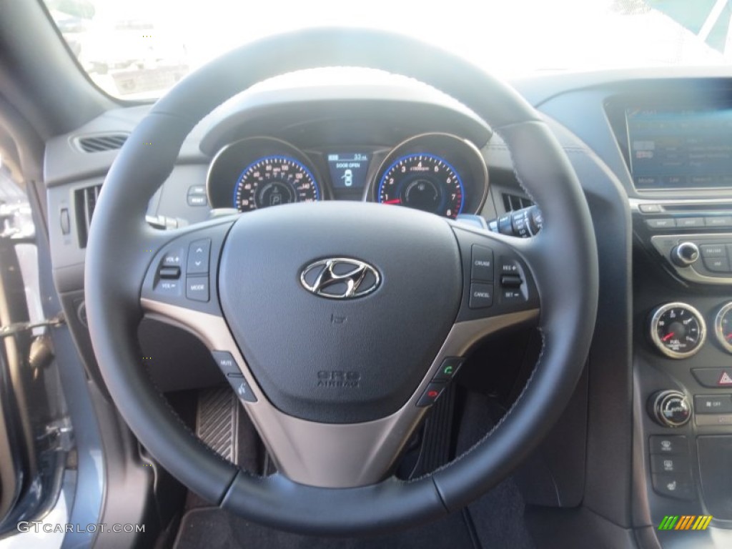 2013 Hyundai Genesis Coupe 3.8 Grand Touring Tan Leather Steering Wheel Photo #75986789