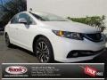 2013 White Orchid Pearl Honda Civic EX-L Sedan  photo #1