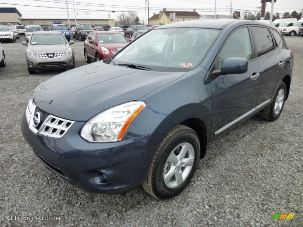 2013 Rogue S Special Edition AWD - Graphite Blue / Gray photo #3