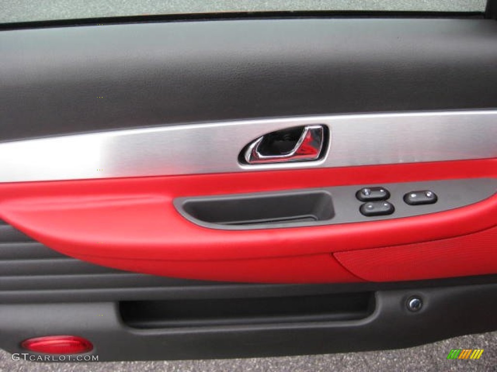 2002 Ford Thunderbird Premium Roadster Torch Red Door Panel Photo #75991900