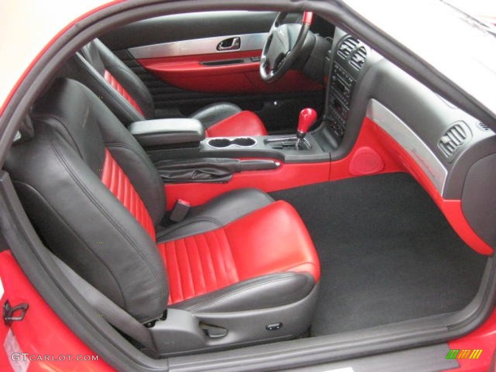 Torch Red Interior 2002 Ford Thunderbird Premium Roadster Photo #75991932