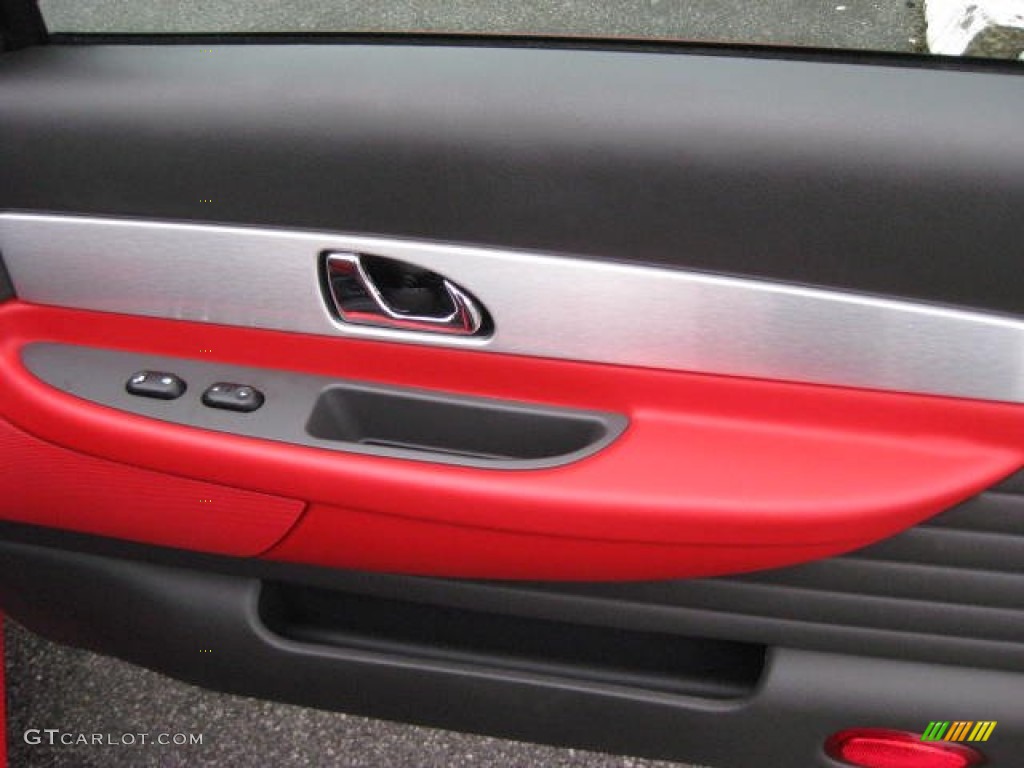 2002 Ford Thunderbird Premium Roadster Torch Red Door Panel Photo #75991957