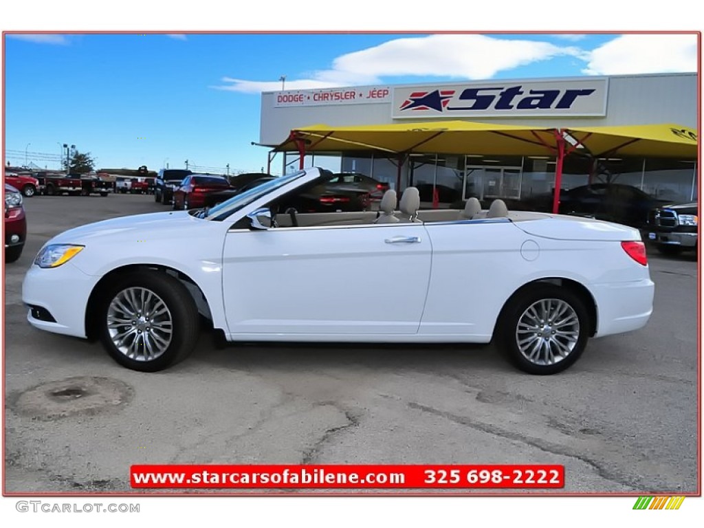 2013 200 Limited Hard Top Convertible - Bright White / Black/Light Frost Beige photo #2