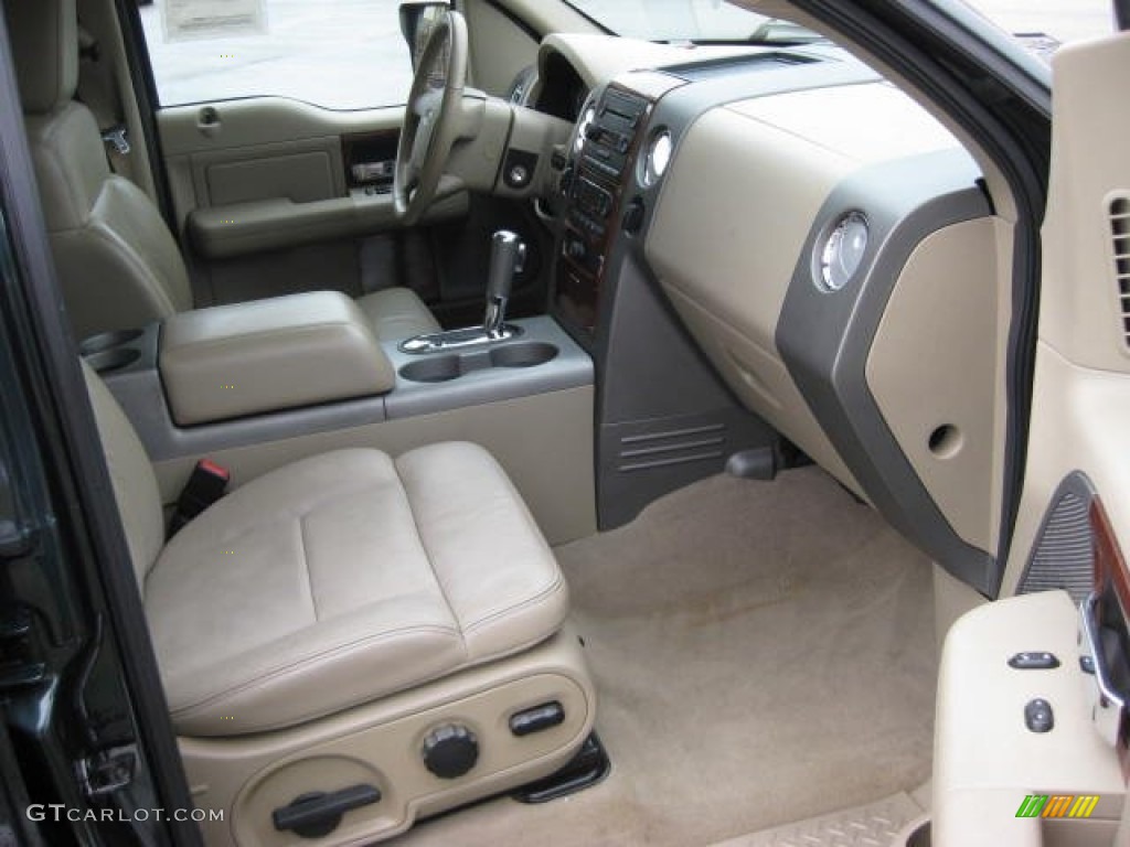 2005 F150 Lariat SuperCrew 4x4 - Aspen Green Metallic / Tan photo #18