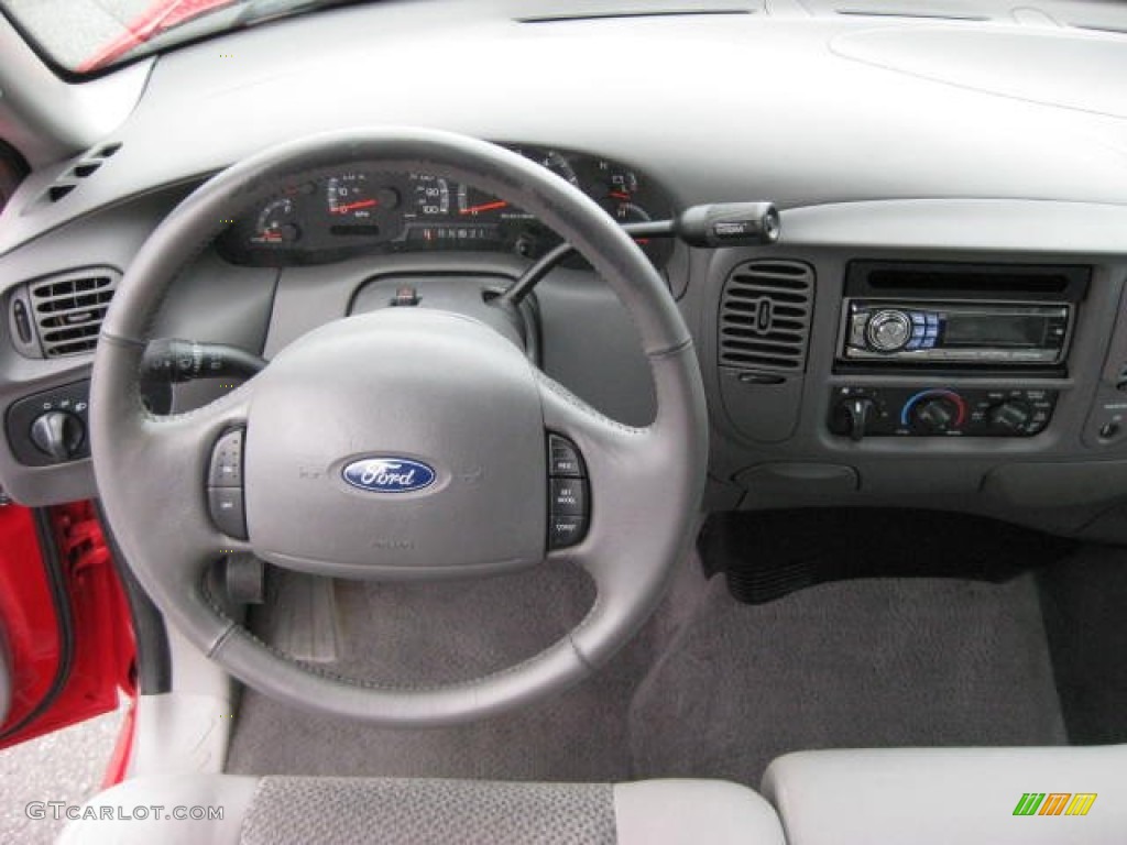 2003 Ford F150 XLT SuperCab Medium Graphite Grey Dashboard Photo #75994295