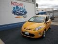Yellow Blaze Metallic Tri-coat 2012 Ford Fiesta SES Hatchback