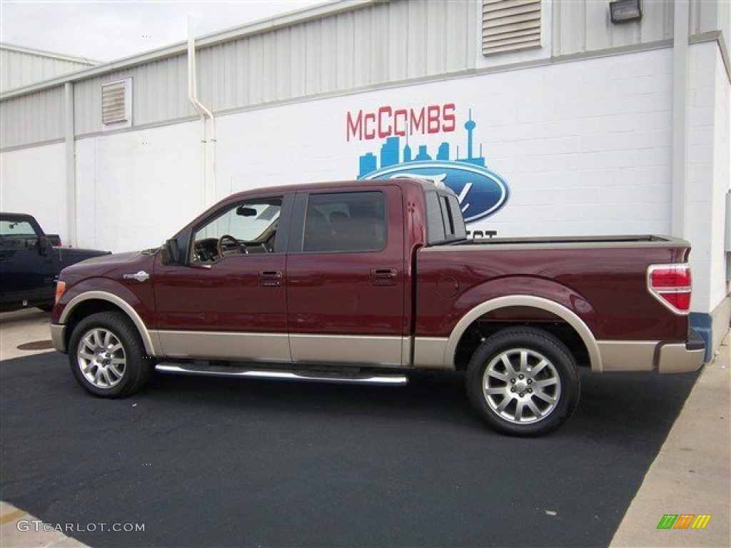 2010 F150 King Ranch SuperCrew - Royal Red Metallic / Chapparal Leather photo #9