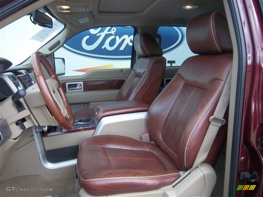 2010 F150 King Ranch SuperCrew - Royal Red Metallic / Chapparal Leather photo #14