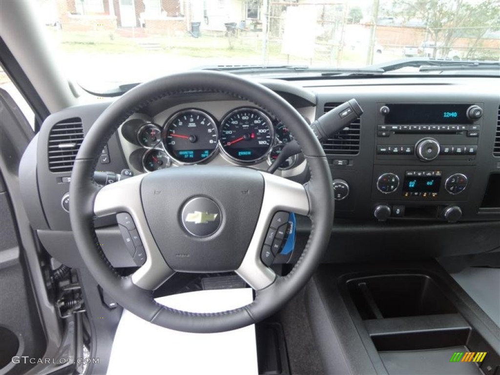 2013 Chevrolet Silverado 1500 LT Crew Cab 4x4 Ebony Dashboard Photo #75997898