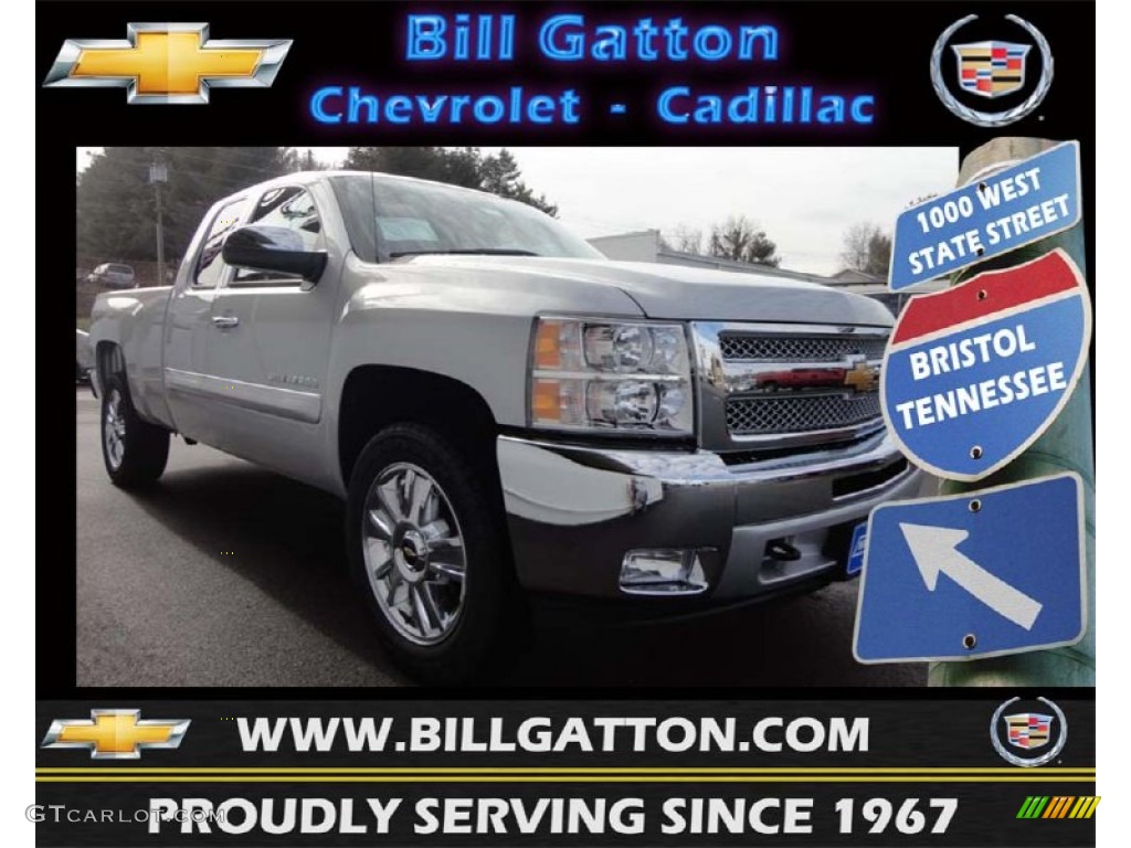 2013 Silverado 1500 LT Extended Cab 4x4 - Silver Ice Metallic / Light Titanium/Dark Titanium photo #1