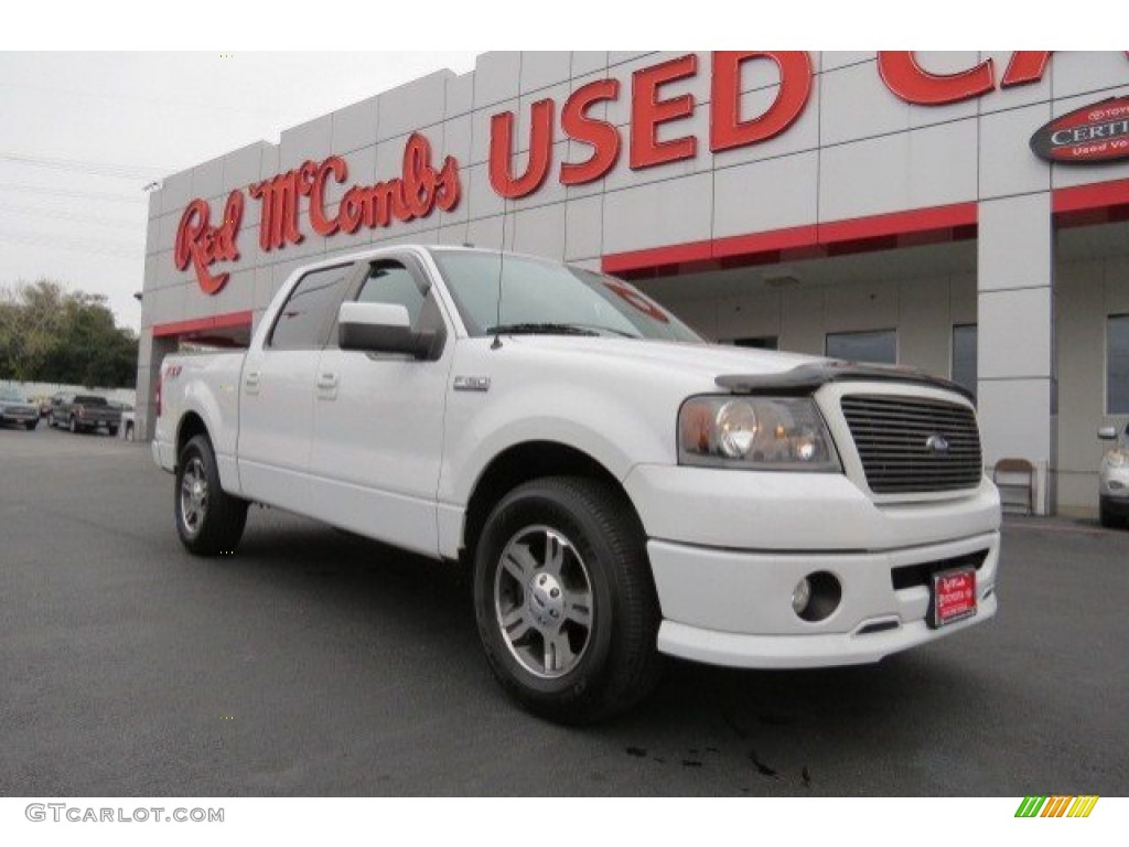 2008 F150 FX2 Sport SuperCrew - Oxford White / Black/Red Sport photo #1