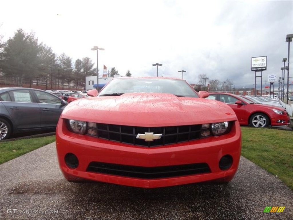 Inferno Orange Metallic 2013 Chevrolet Camaro LS Coupe Exterior Photo #75998780