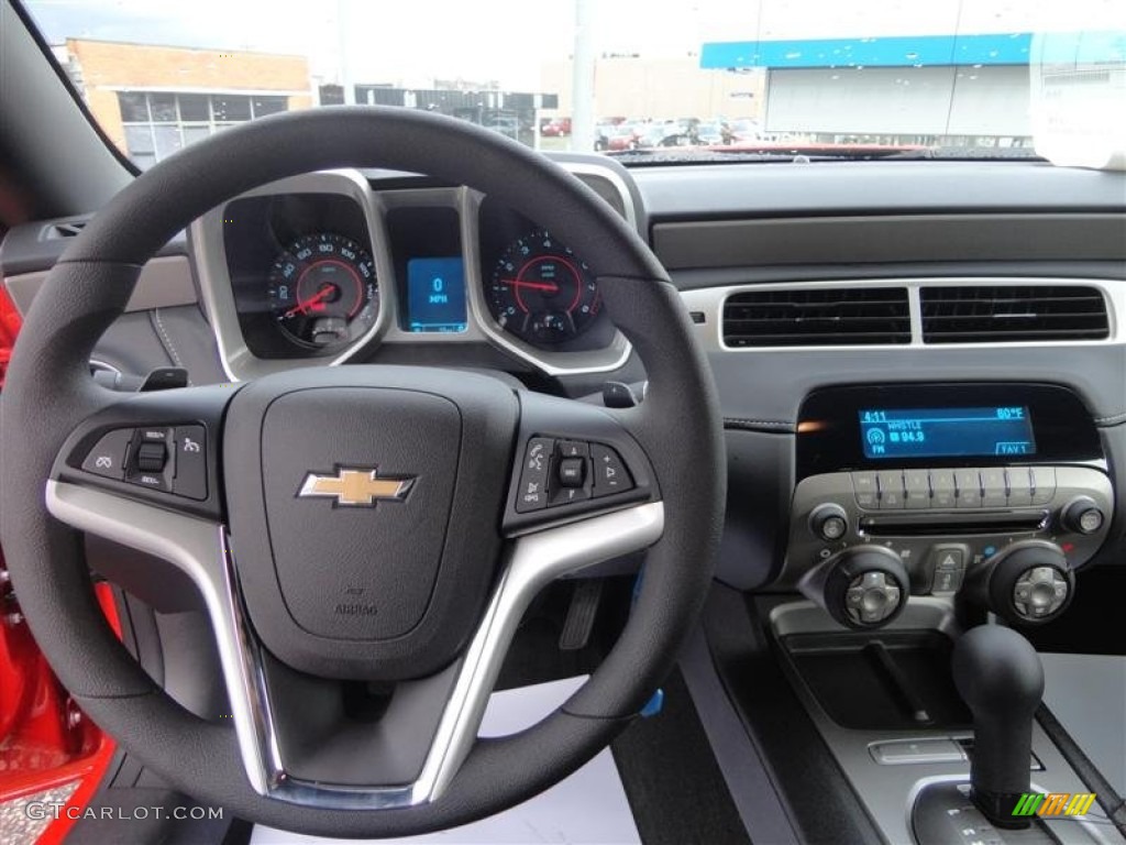 2013 Chevrolet Camaro LS Coupe Black Steering Wheel Photo #75998947