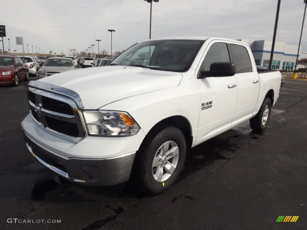 2013 1500 SLT Crew Cab - Bright White / Black/Diesel Gray photo #1