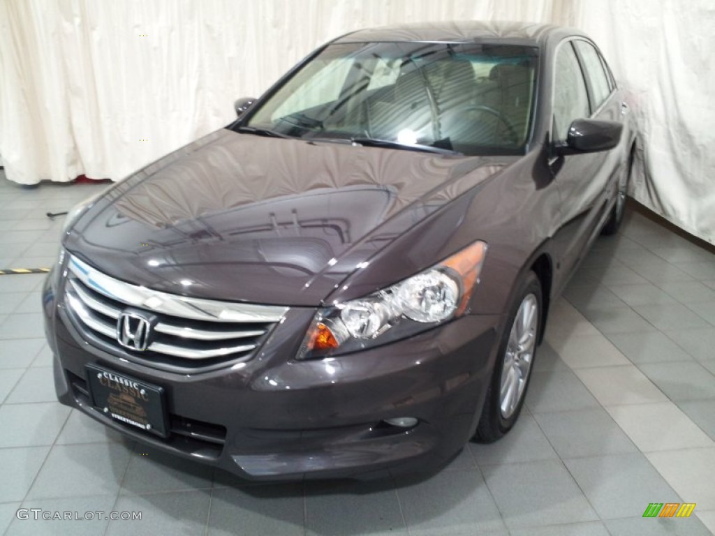 2012 Accord EX V6 Sedan - Dark Amber Metallic / Ivory photo #1