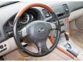 Taupe 2005 Subaru Outback 3.0 R VDC Limited Wagon Steering Wheel