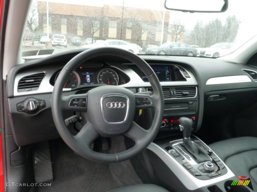 2010 Audi A4 2.0T quattro Sedan Black Dashboard Photo #76003035