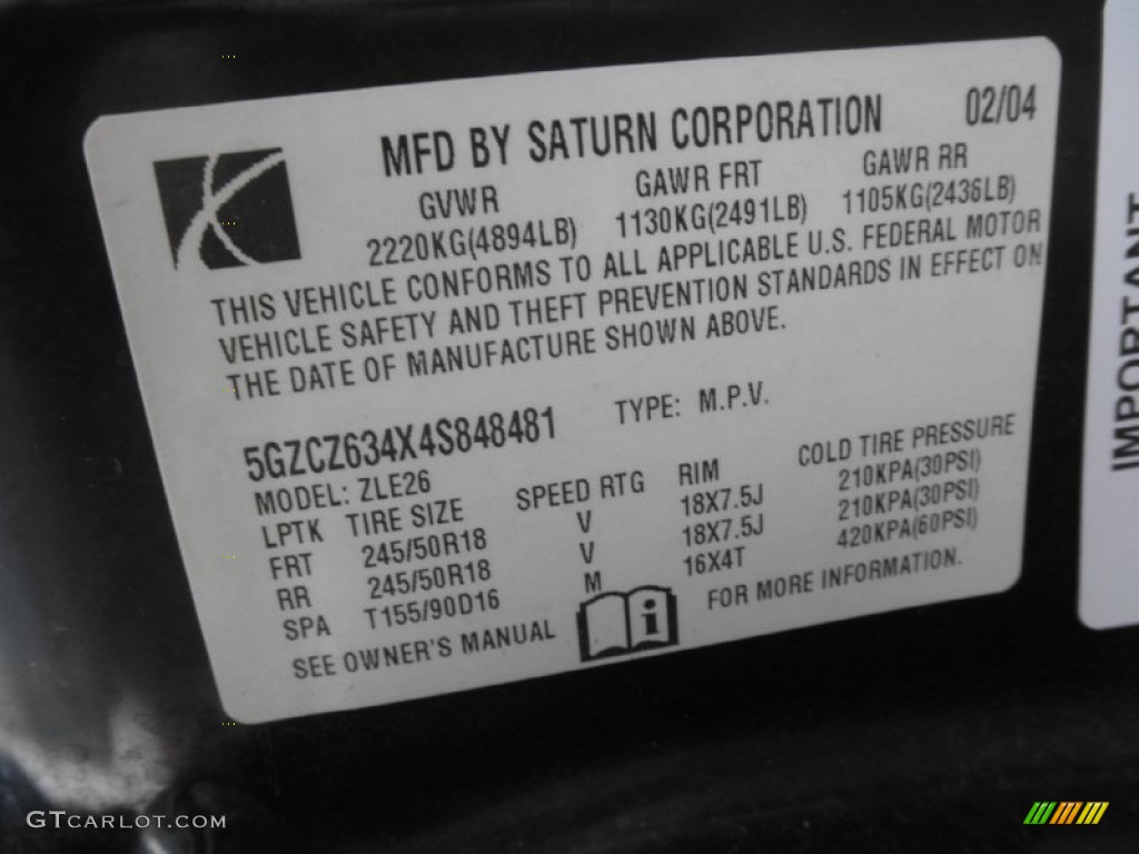 2004 VUE V6 AWD - Electric Lime / Tan photo #5