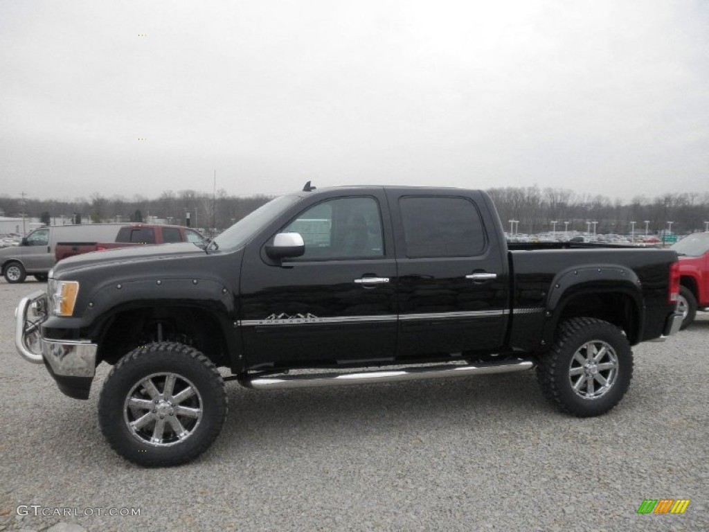 2013 Sierra 1500 SLE Crew Cab 4x4 - Onyx Black / Ebony photo #4