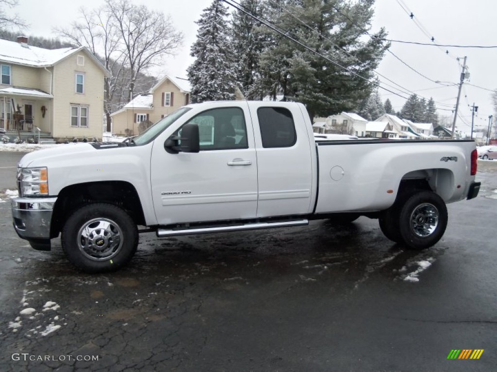 Summit White 2013 Chevrolet Silverado 3500HD LTZ Extended Cab 4x4 Exterior Photo #76007518