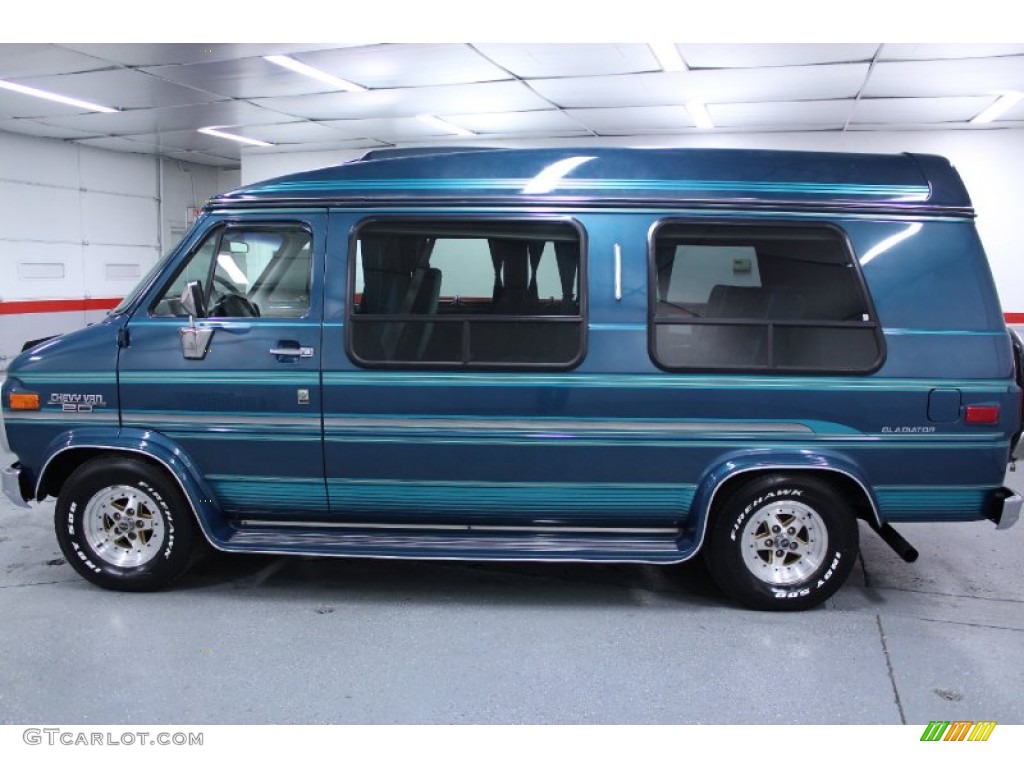 1993 Chevy Van G20 Passenger Conversion - Bright Blue Metallic / Blue photo #8