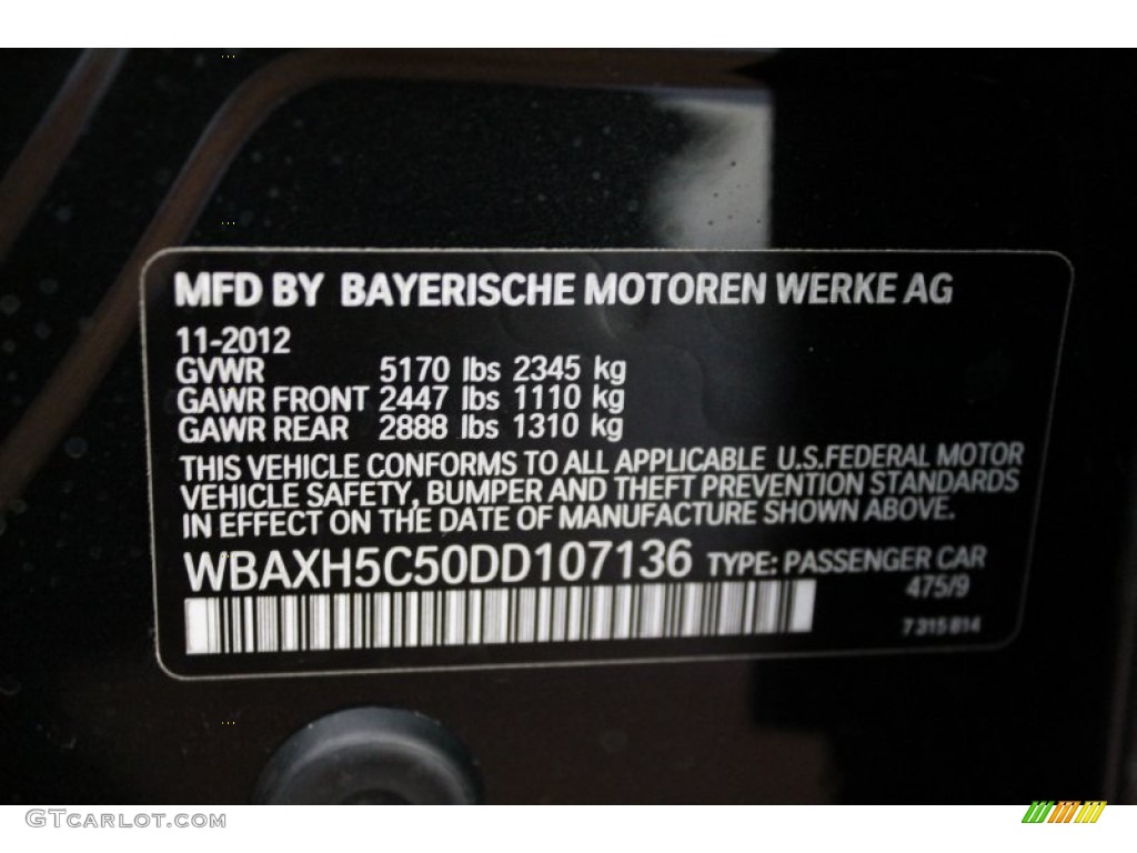 2013 5 Series 528i xDrive Sedan - Black Sapphire Metallic / Black photo #15