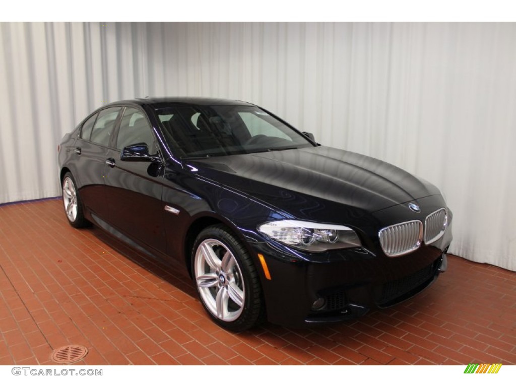 2013 5 Series 550i xDrive Sedan - Carbon Black Metallic / Black photo #1