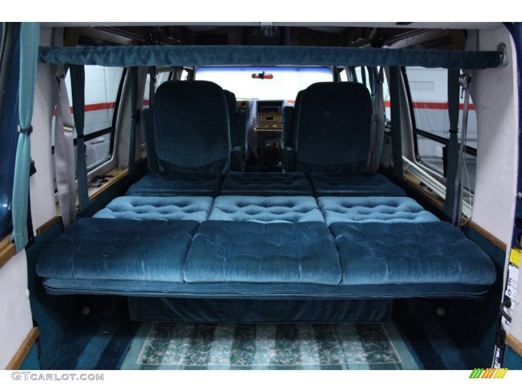 1993 Chevy Van G20 Passenger Conversion - Bright Blue Metallic / Blue photo #66